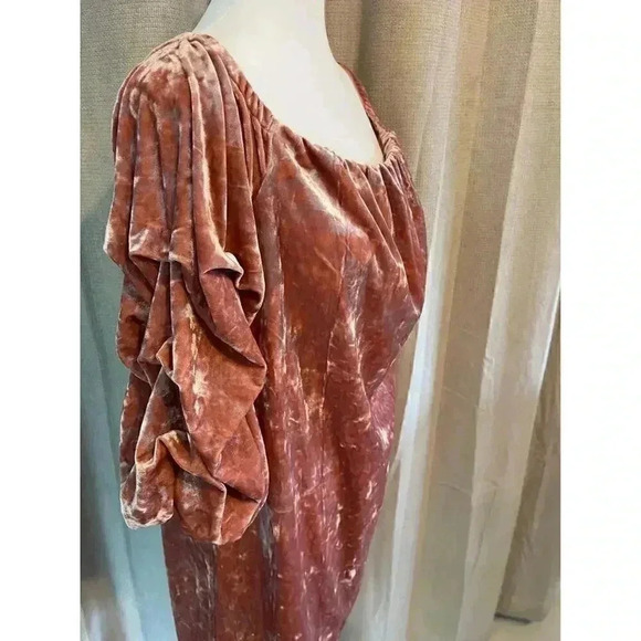 Forever 21 Contemporary Pink Rose Off Shoulder 3/4Sleeve Dress Womens Size Large - Picture 2 of 5